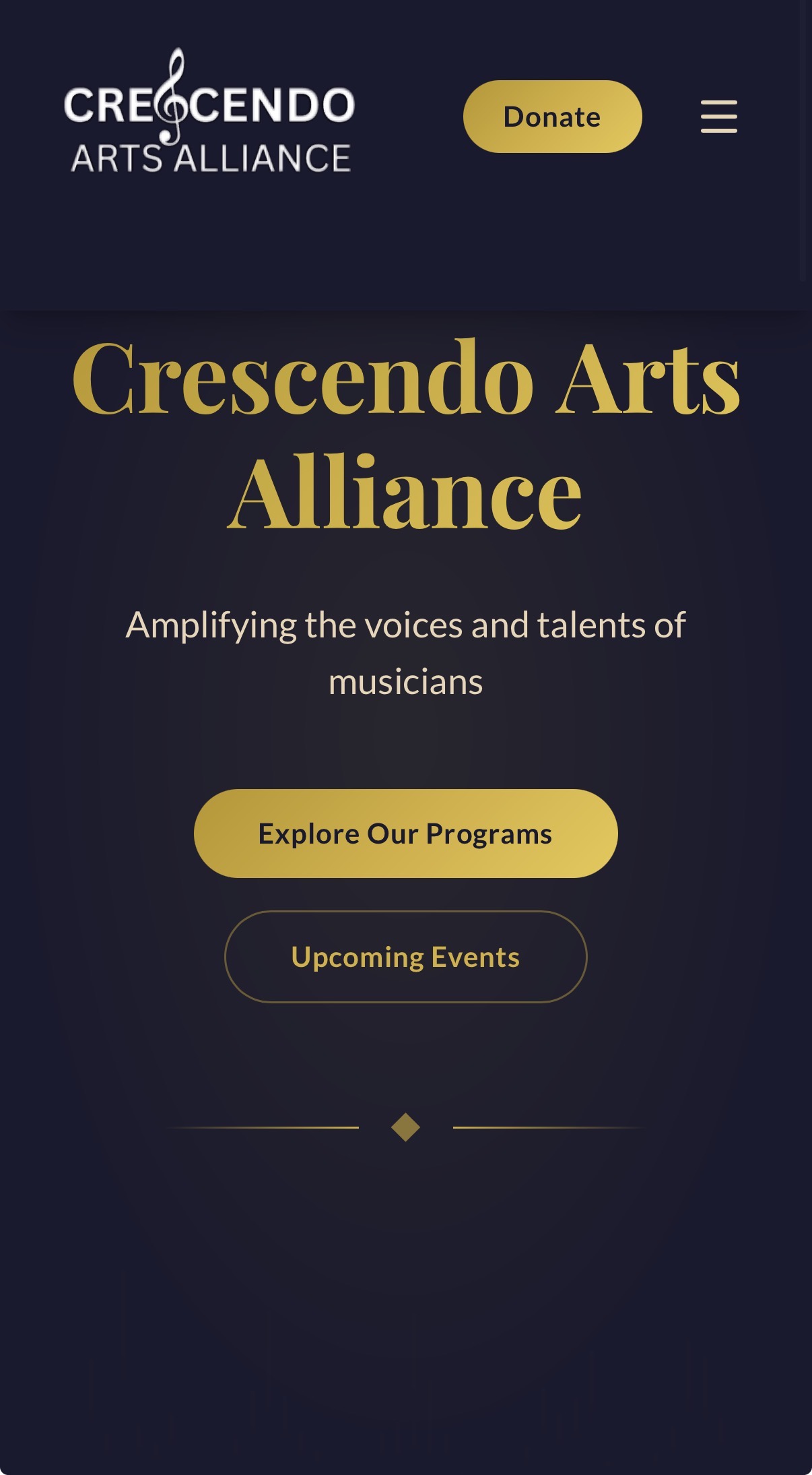 Crescendo Arts Alliance website